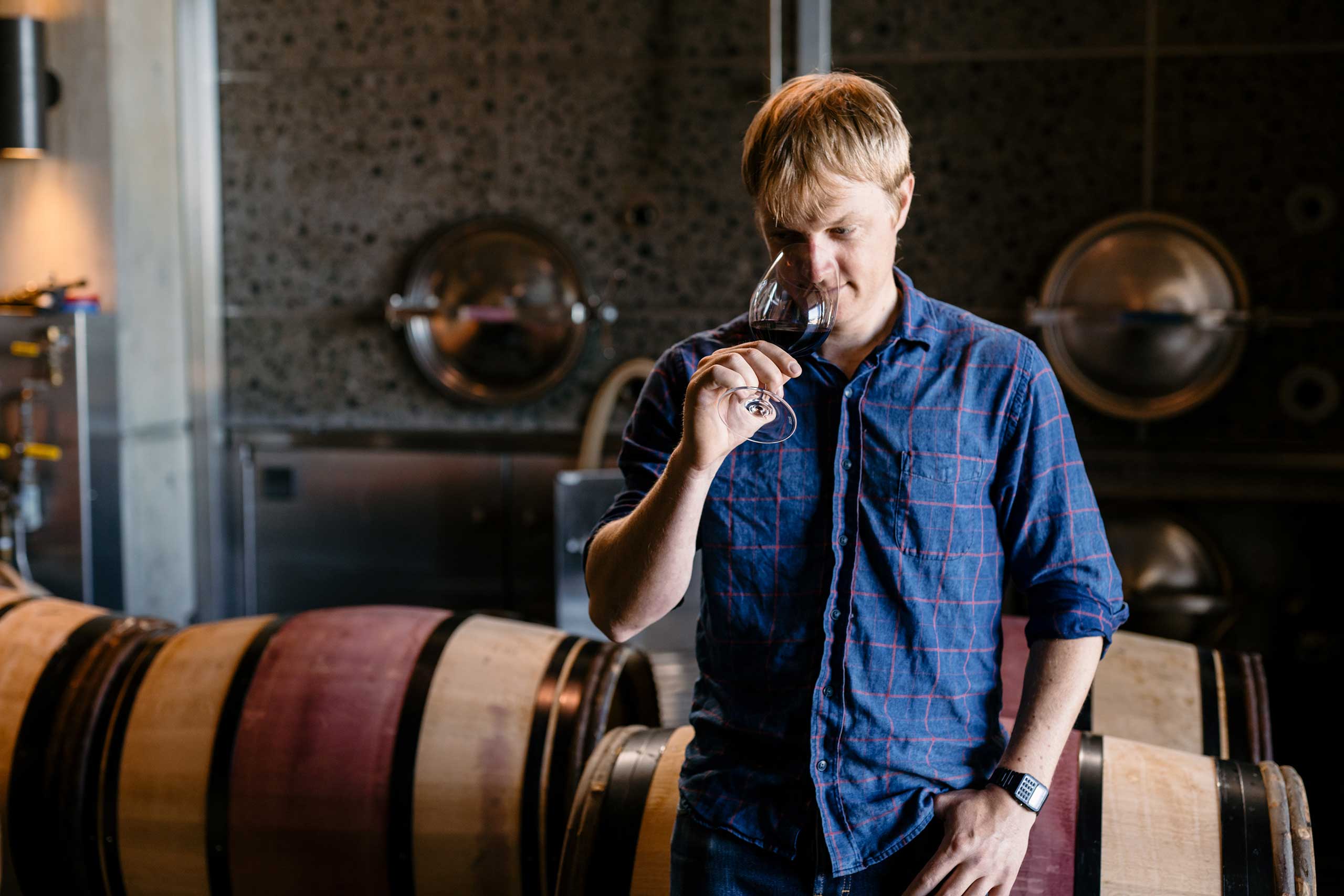 OVID winemaker Austin Peterson
