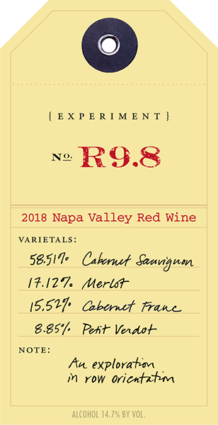 2018 Red Experiment N3.8 wine label