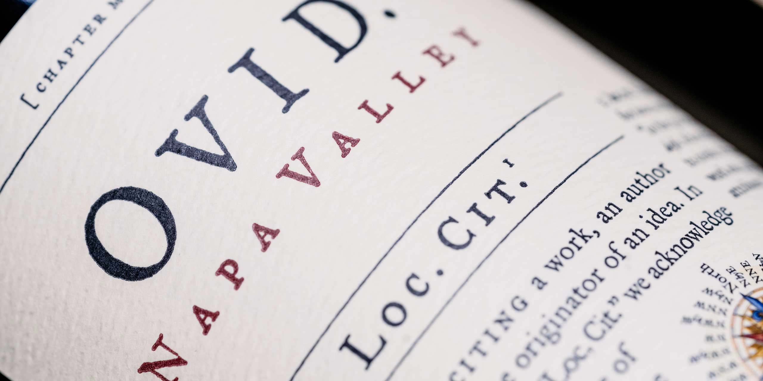 OVID Loc. Cit. wine label
