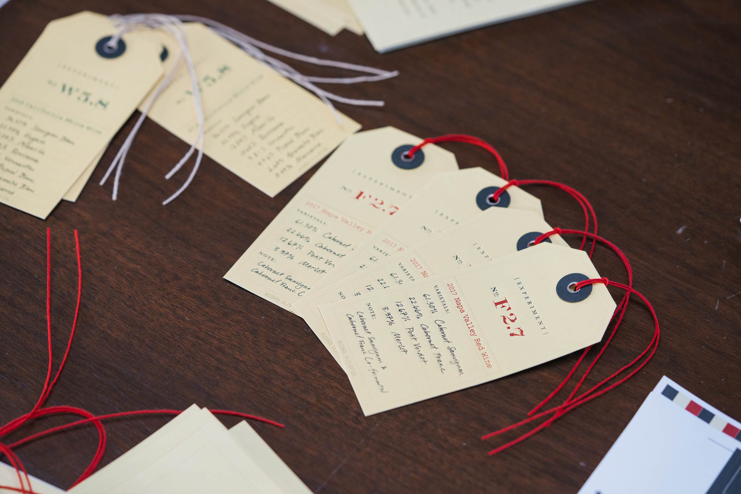 Experiment wine labels