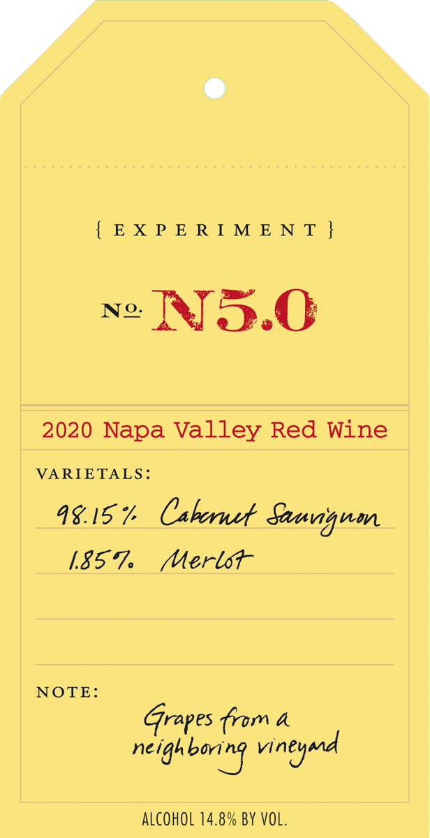 2020 Red Experiment N5.0 Front Label